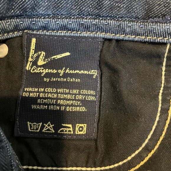 Citizens of Humanity Kelly Bootcut Jeans Embroidered Pockets Dark Wash Size 31 - Picture 12 of 16